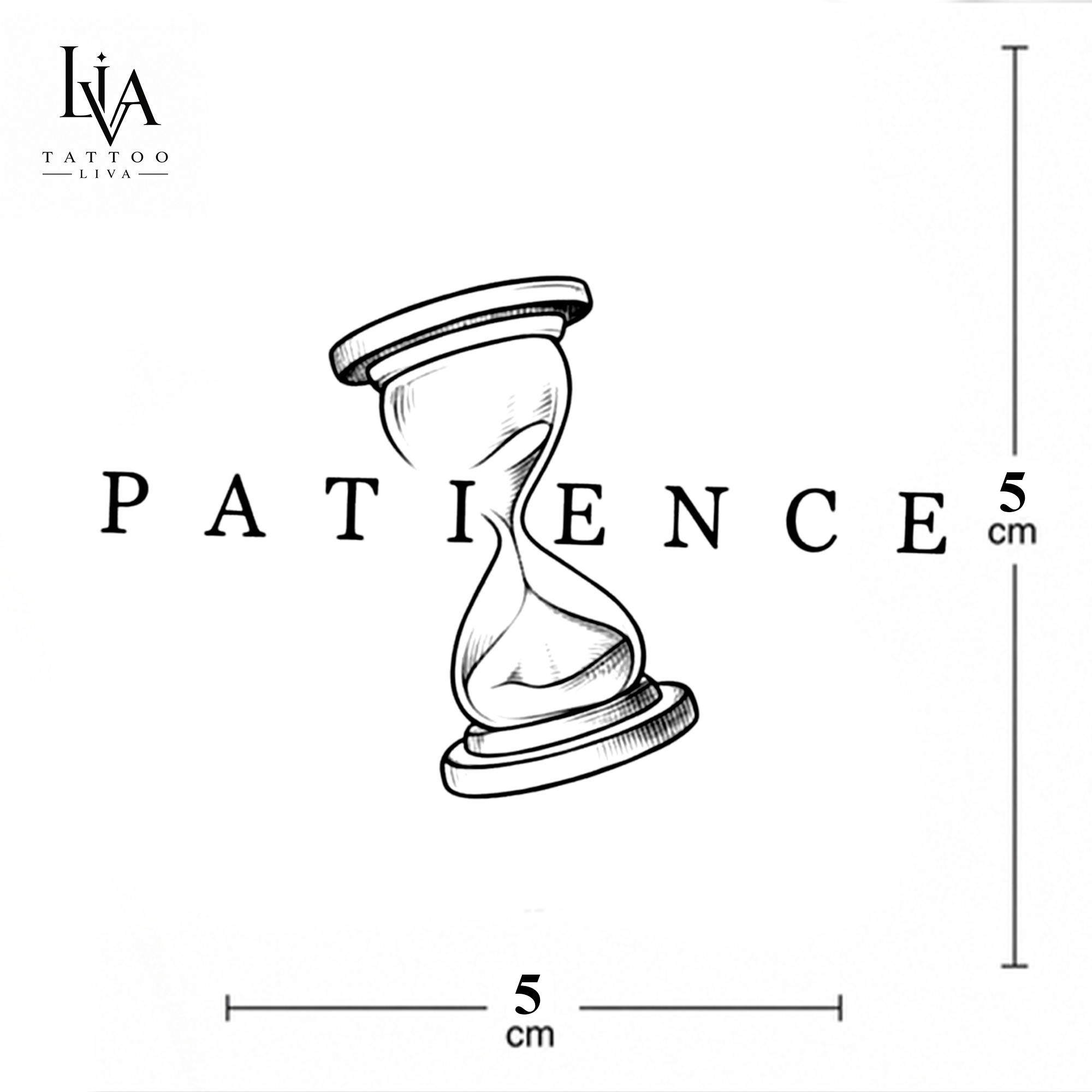 KÜÇÜK BOY PATIENCE YAZI DÖVMESİ