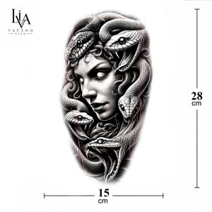 YARIM KOL MEDUSA DÖVMESİ