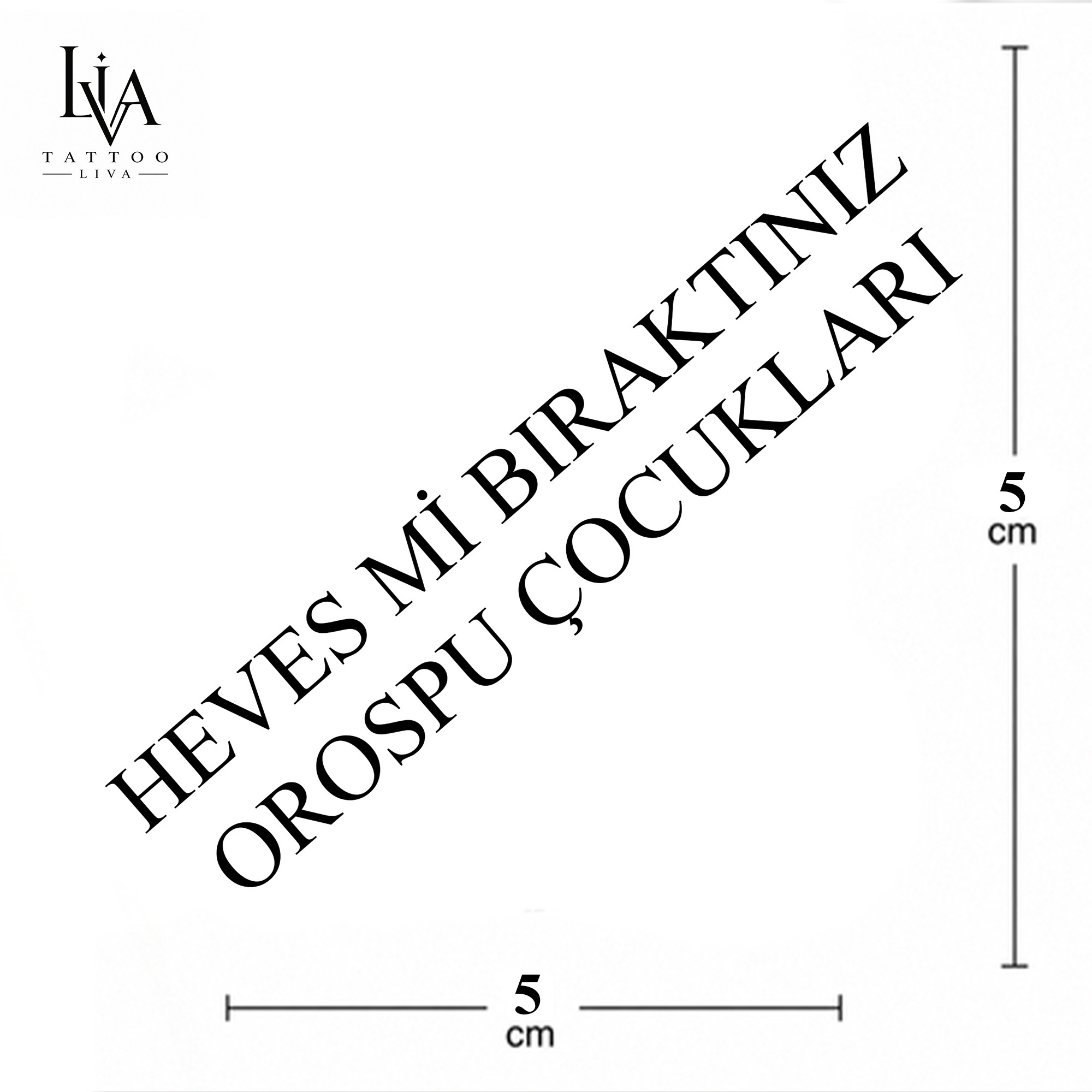 KÜÇÜK BOY HEVES Mİ BIRAKTINIZ YAZI DÖVMESİ
