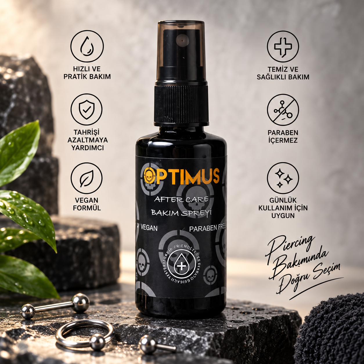 Optimus After Care Piercing Bakım Spreyi 50 ML
